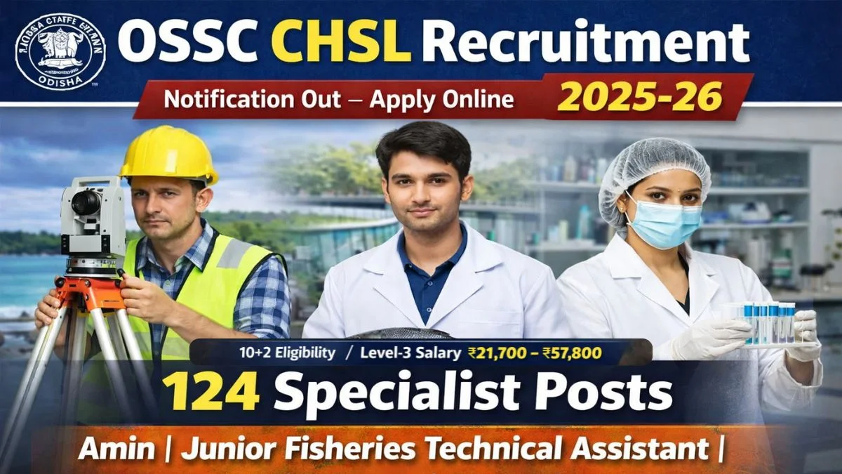 OSSC CHSL Notification 2025-26 PDF Out Released for 124 Posts
